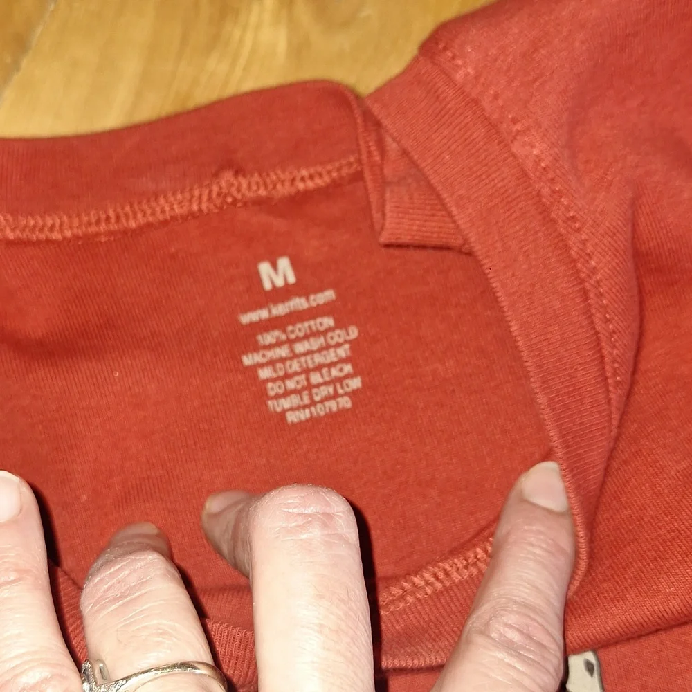 Vintage Kerrits Horse Girl Front And Back Graphic Baby Tee Brick Red Size M - Picture 4 of 12